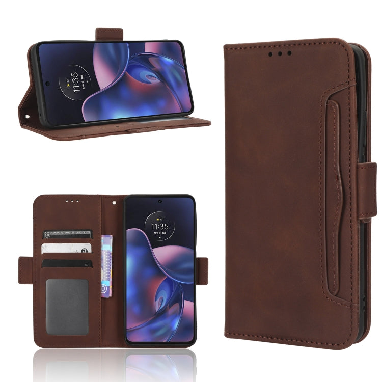 For Motorola Edge 2022 Skin Feel Calf Texture Card Slots Leather Phone Case
