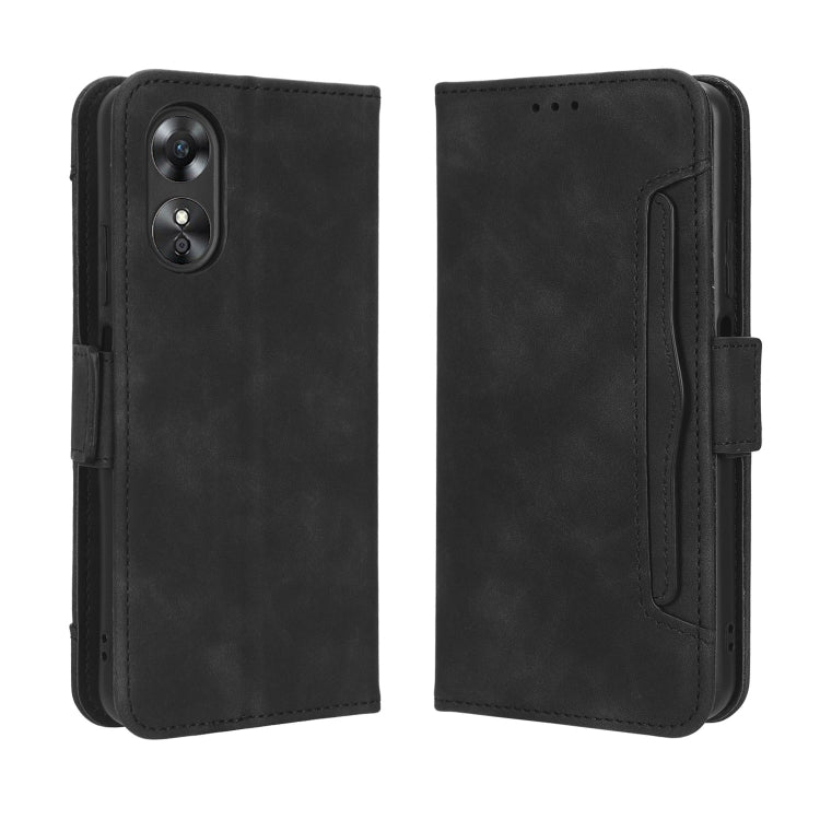 For OPPO A17 Skin Feel Calf Texture Card Slots Leather Phone Case