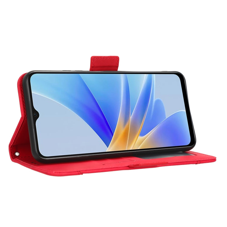 For OPPO A17 Skin Feel Calf Texture Card Slots Leather Phone Case