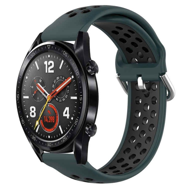 For Huawei Watch GT 46mm / 42mm 22mm Clasp Two Color Sport Watch Band