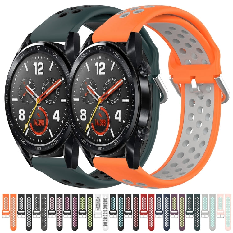 For Huawei Watch GT 46mm / 42mm 22mm Clasp Two Color Sport Watch Band