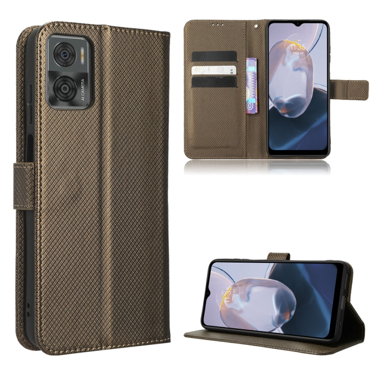 For Motorola Moto E22 / E22i Diamond Texture Leather Phone Case