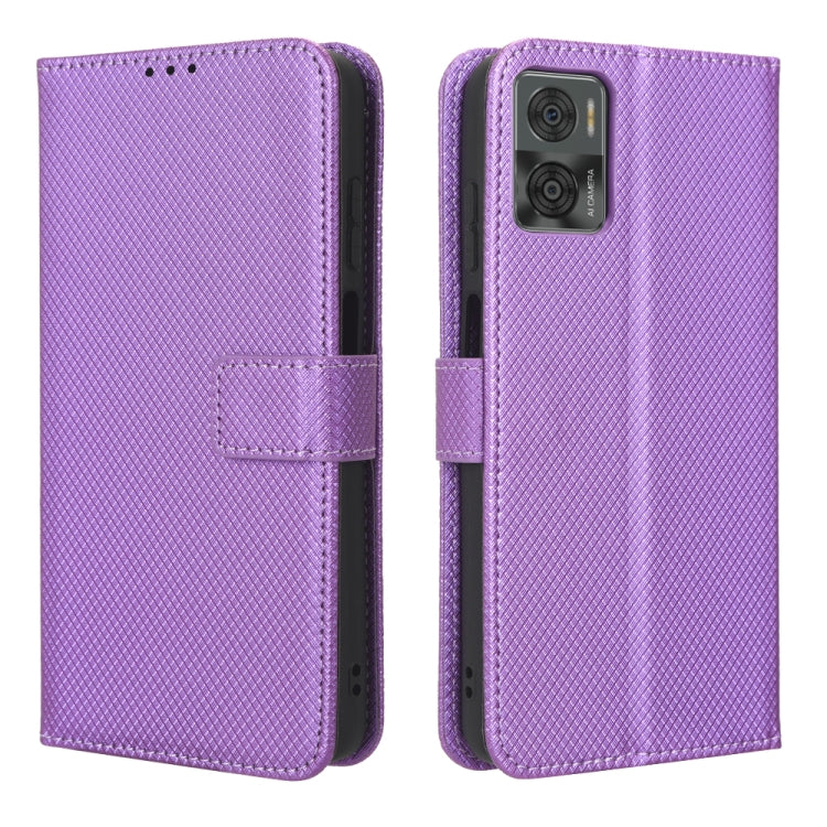 For Motorola Moto E22 / E22i Diamond Texture Leather Phone Case