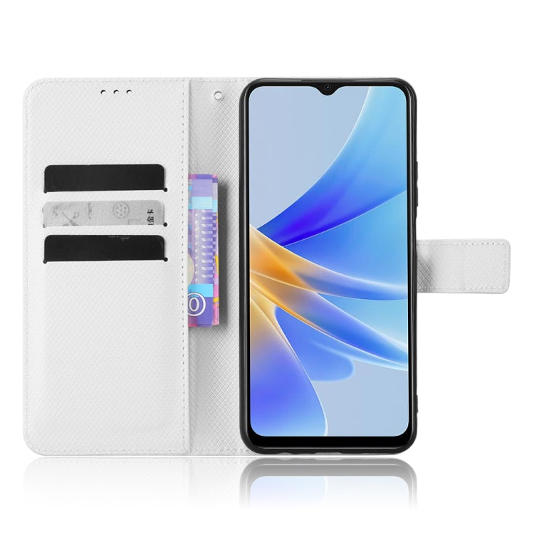 For OPPO A17 Diamond Texture Leather Phone Case
