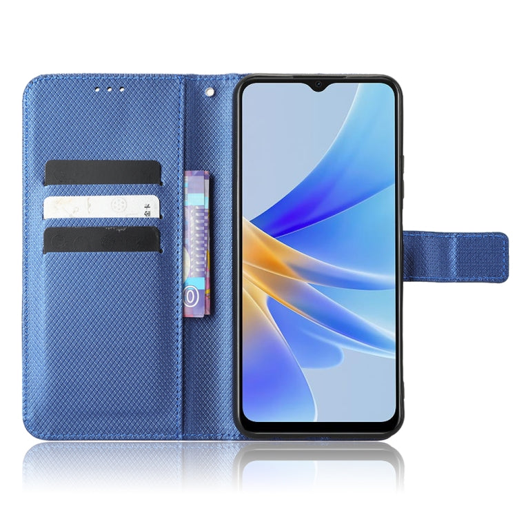For OPPO A17 Diamond Texture Leather Phone Case