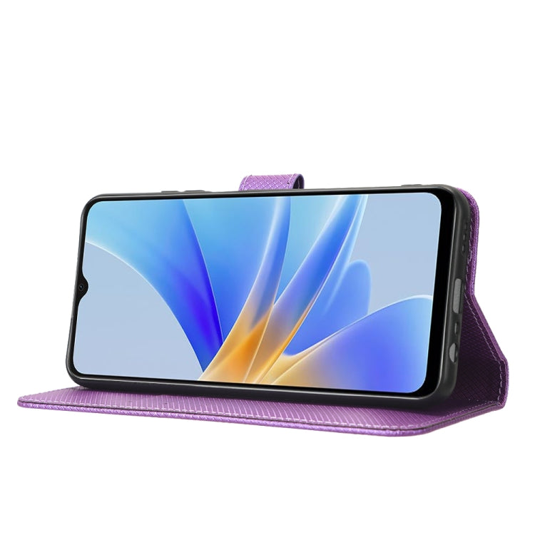 For OPPO A17 Diamond Texture Leather Phone Case