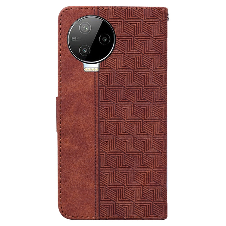 For Infinix Note 12 Pro 4G Geometric Embossed Flip Leather Phone Case