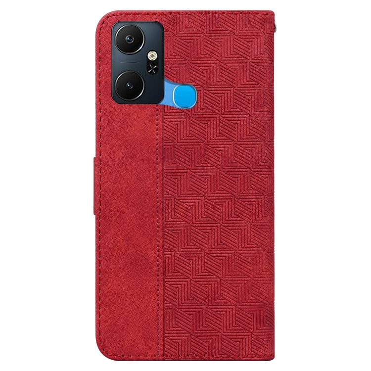 For Infinix Smart 6 Plus Geometric Embossed Flip Leather Phone Case