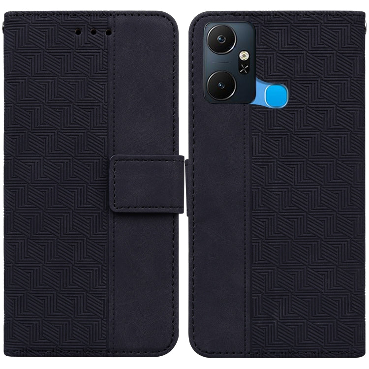For Infinix Smart 6 Plus Geometric Embossed Flip Leather Phone Case