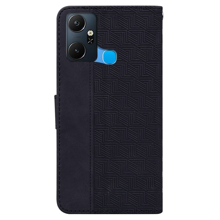 For Infinix Smart 6 Plus Geometric Embossed Flip Leather Phone Case