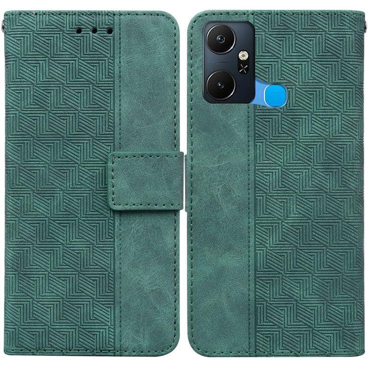 For Infinix Smart 6 Plus Geometric Embossed Flip Leather Phone Case