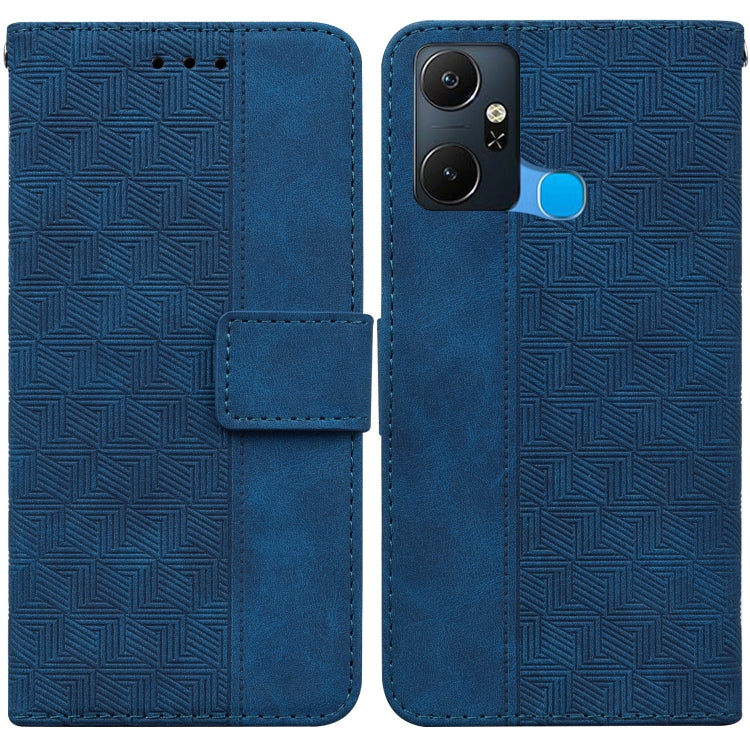 For Infinix Smart 6 Plus Geometric Embossed Flip Leather Phone Case