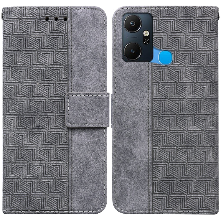 For Infinix Smart 6 Plus Geometric Embossed Flip Leather Phone Case