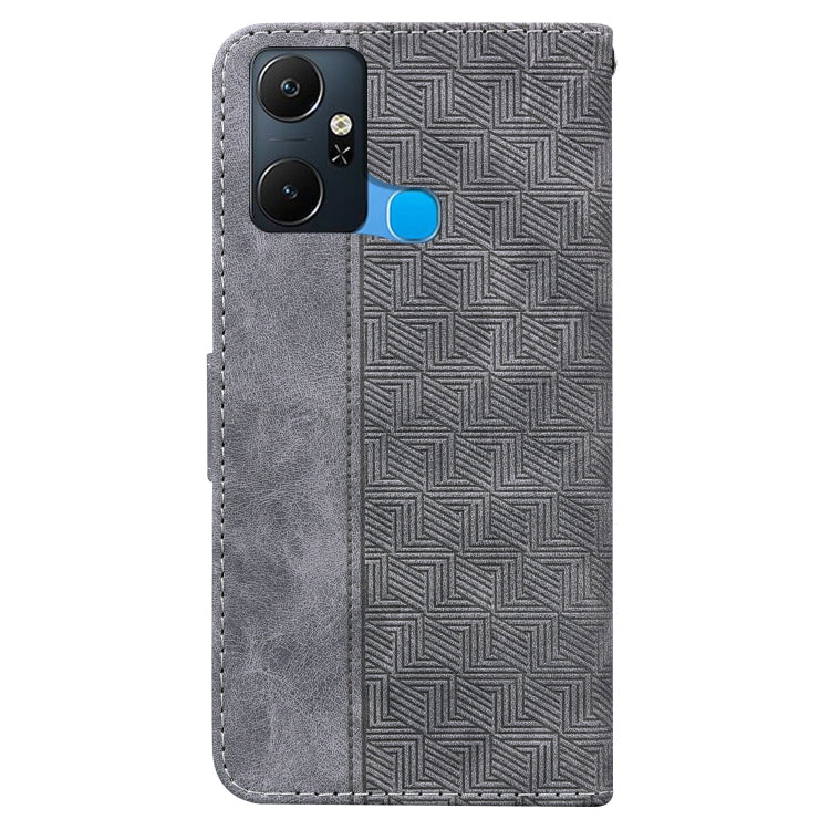 For Infinix Smart 6 Plus Geometric Embossed Flip Leather Phone Case