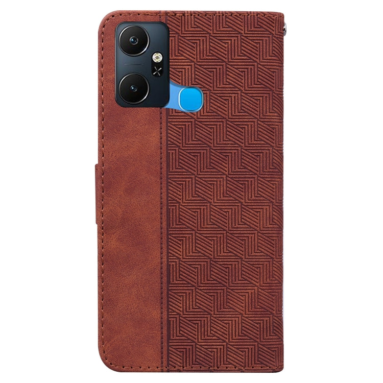 For Infinix Smart 6 Plus Geometric Embossed Flip Leather Phone Case