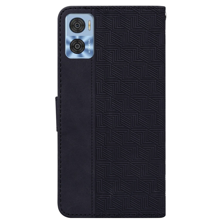 For Motorola Moto E22/E22i Geometric Embossed Flip Leather Phone Case
