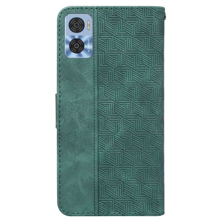 For Motorola Moto E22/E22i Geometric Embossed Flip Leather Phone Case
