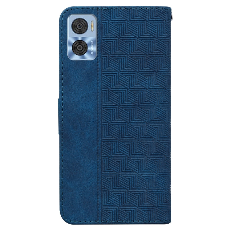 For Motorola Moto E22/E22i Geometric Embossed Flip Leather Phone Case