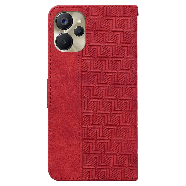 For Realme 9i 5G Geometric Embossed Flip Leather Phone Case