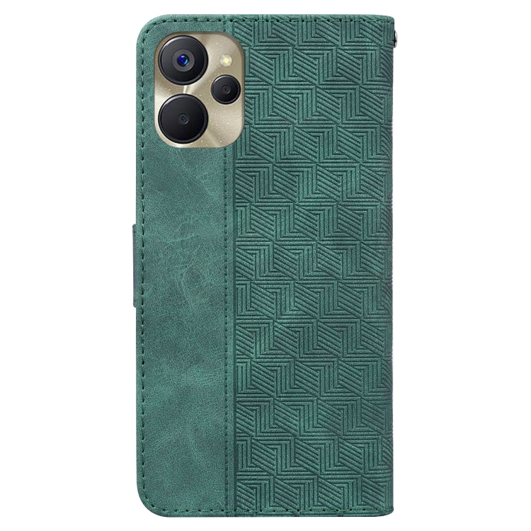 For Realme 9i 5G Geometric Embossed Flip Leather Phone Case