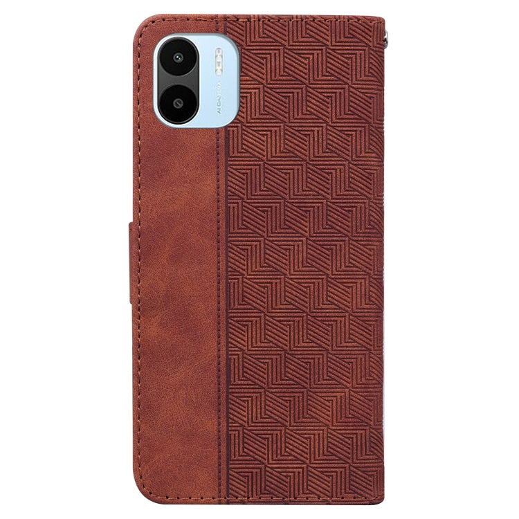 For Xiaomi Redmi A1 Geometric Embossed Flip Leather Phone Case