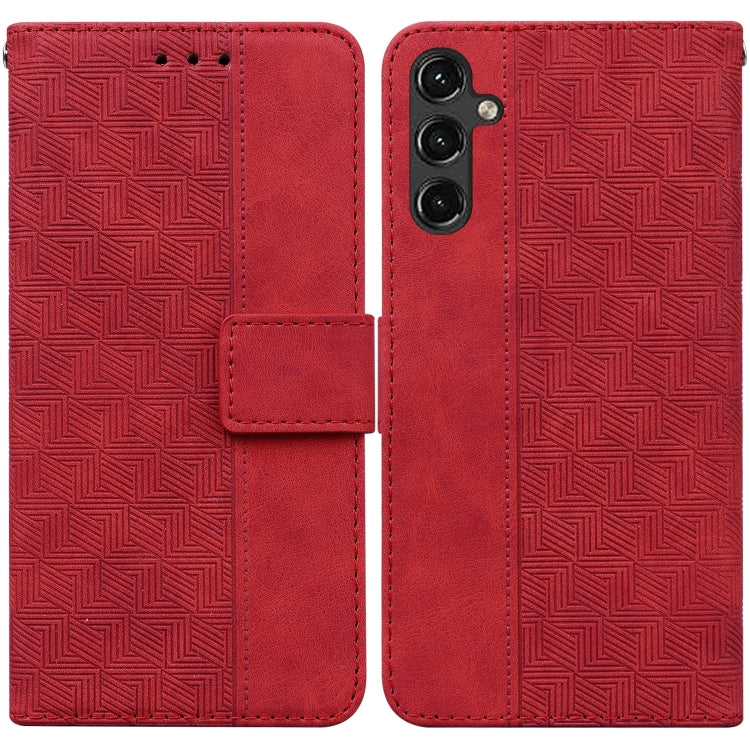 For Samsung Galaxy A14 5G Geometric Embossed Flip Leather Phone Case