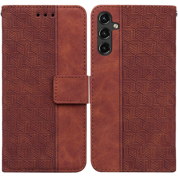 For Samsung Galaxy A14 5G Geometric Embossed Flip Leather Phone Case