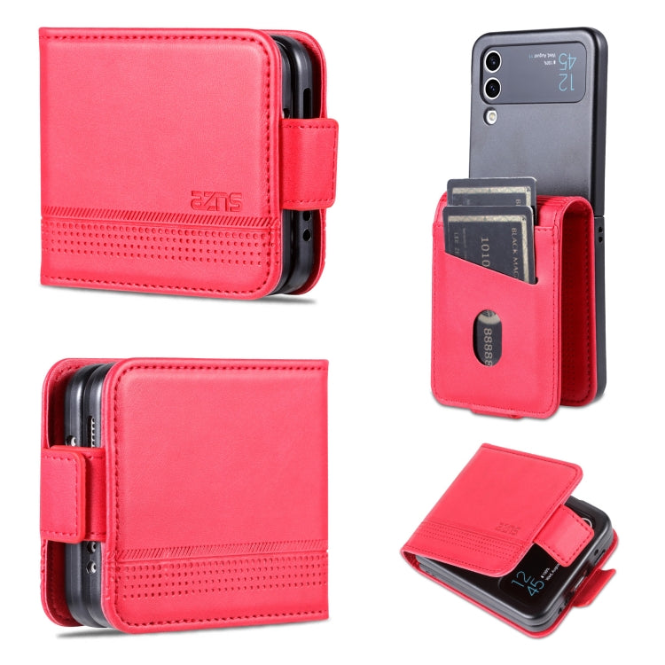 For Samsung Galaxy Z Flip4 5G AZNS Magnetic Calf Texture Flip Leather Phone Case