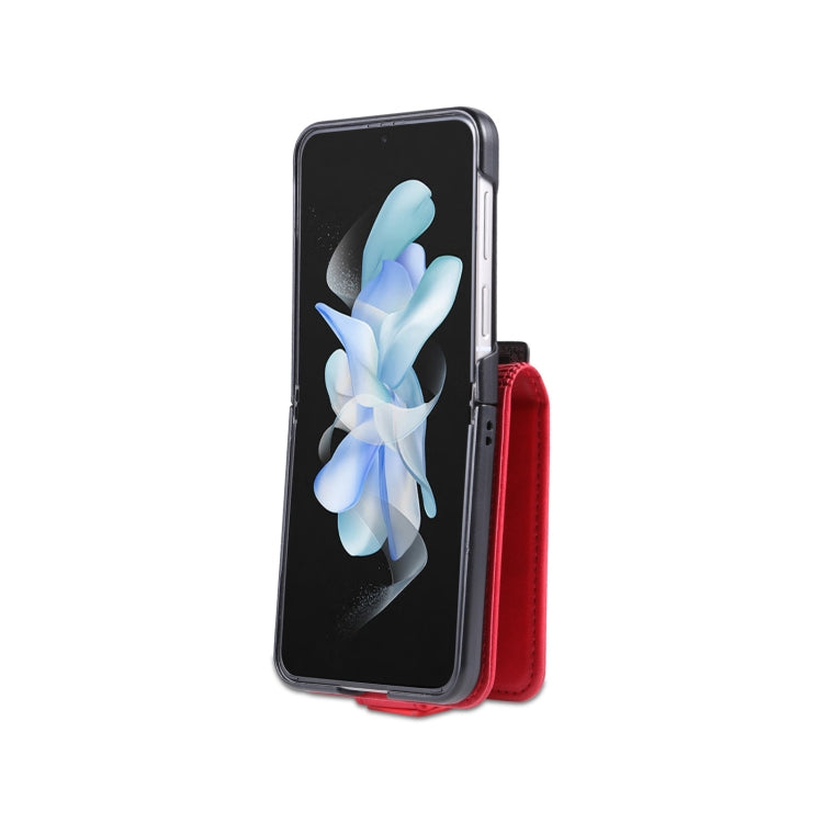 For Samsung Galaxy Z Flip4 5G AZNS Magnetic Calf Texture Flip Leather Phone Case