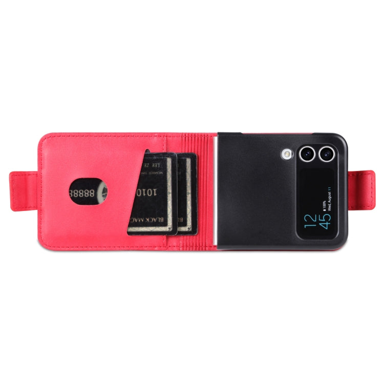 For Samsung Galaxy Z Flip4 5G AZNS Magnetic Calf Texture Flip Leather Phone Case