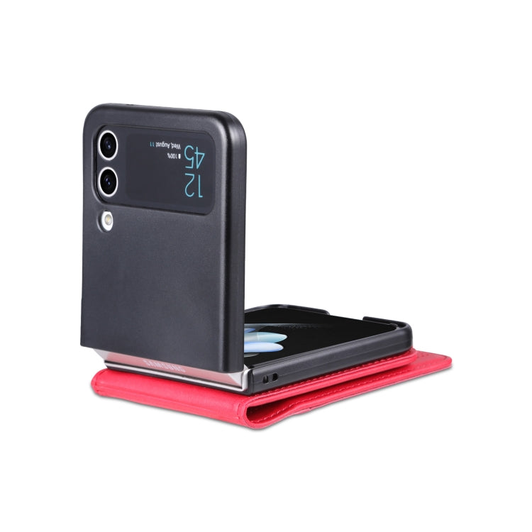 For Samsung Galaxy Z Flip4 5G AZNS Magnetic Calf Texture Flip Leather Phone Case