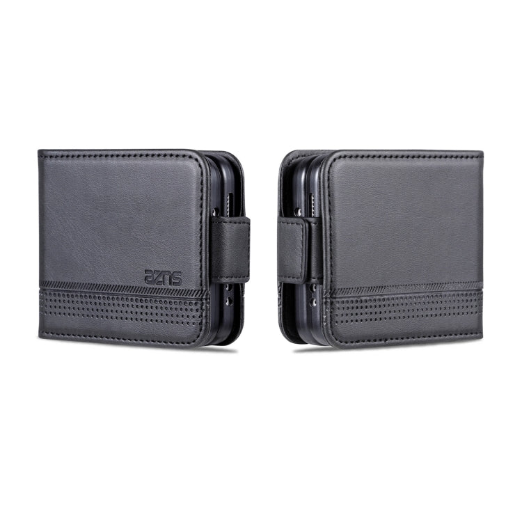 For Samsung Galaxy Z Flip4 5G AZNS Magnetic Calf Texture Flip Leather Phone Case