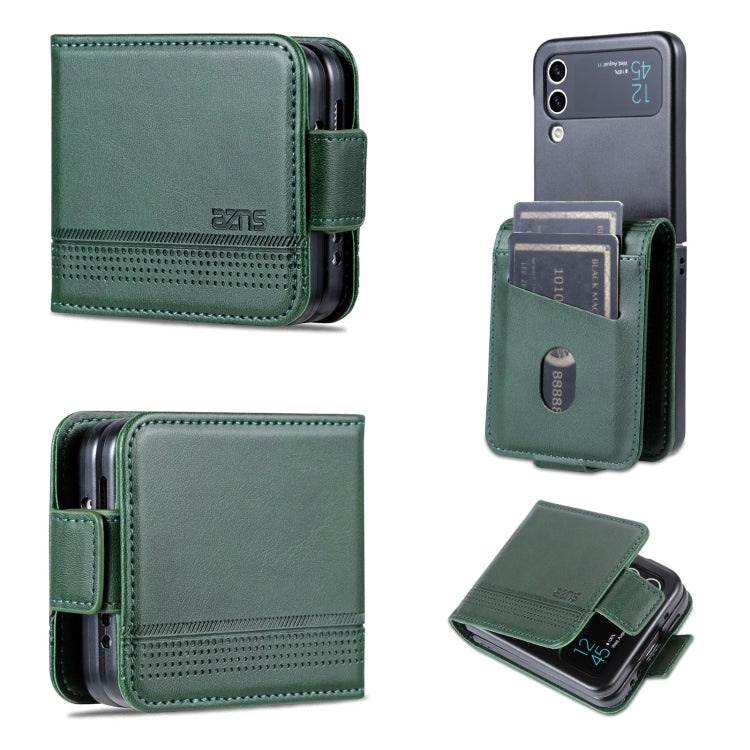 For Samsung Galaxy Z Flip4 5G AZNS Magnetic Calf Texture Flip Leather Phone Case