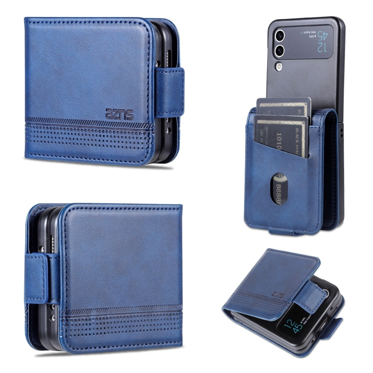 For Samsung Galaxy Z Flip4 5G AZNS Magnetic Calf Texture Flip Leather Phone Case