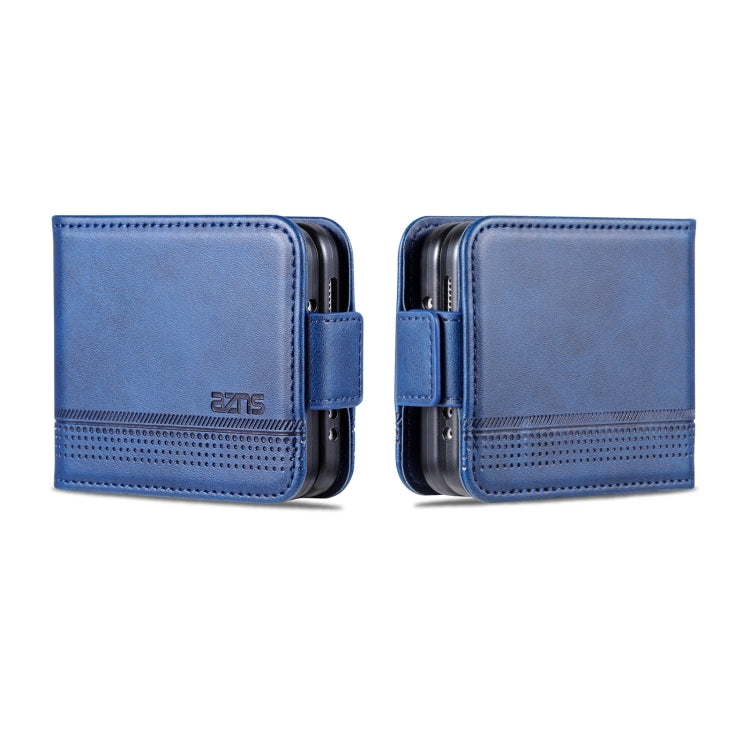 For Samsung Galaxy Z Flip4 5G AZNS Magnetic Calf Texture Flip Leather Phone Case