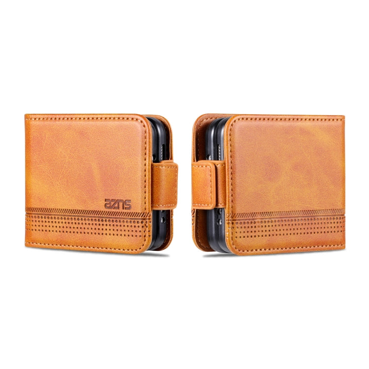 For Samsung Galaxy Z Flip4 5G AZNS Magnetic Calf Texture Flip Leather Phone Case