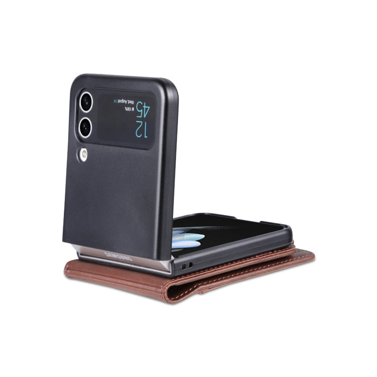For Samsung Galaxy Z Flip4 5G AZNS Magnetic Calf Texture Flip Leather Phone Case