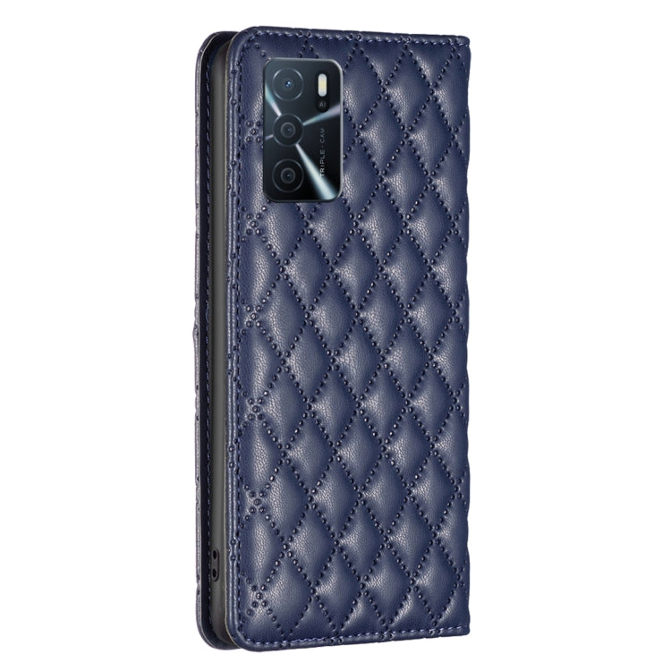 For OPPO A16s / A16 / A54s / A55 5G / A54 4G Diamond Lattice Magnetic Leather Flip Phone Case
