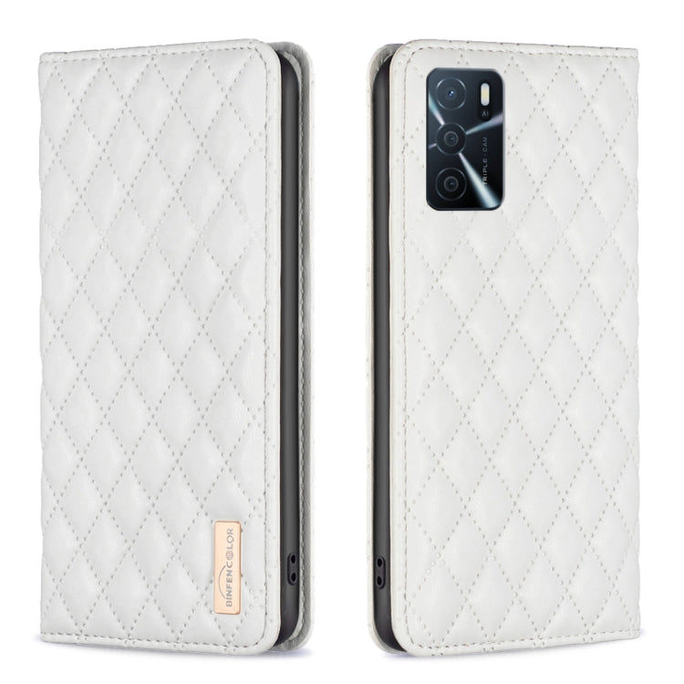 For OPPO A16s / A16 / A54s / A55 5G / A54 4G Diamond Lattice Magnetic Leather Flip Phone Case
