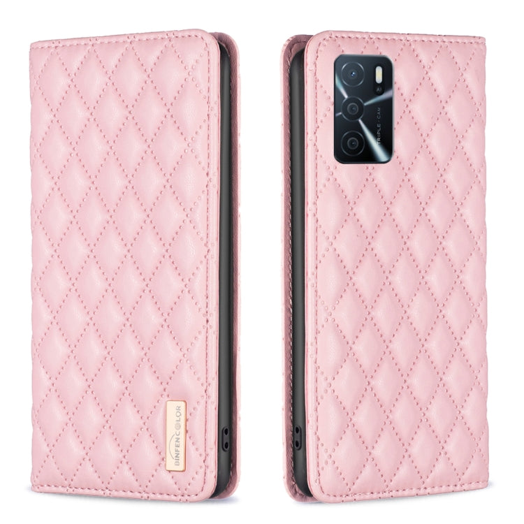 For OPPO A16s / A16 / A54s / A55 5G / A54 4G Diamond Lattice Magnetic Leather Flip Phone Case
