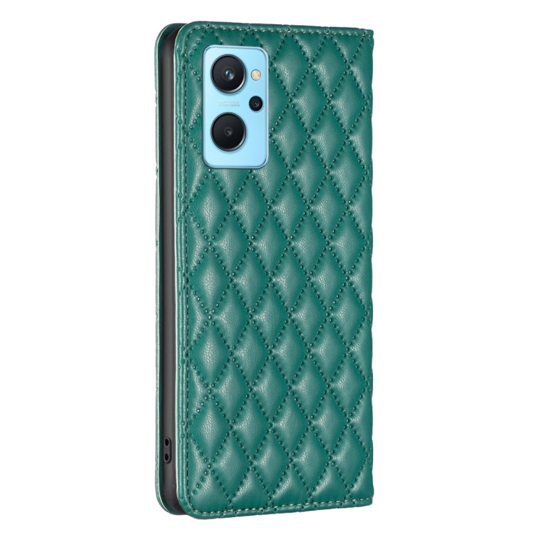 For OPPO A76 4G / A36 4G / K10 4G / Realme 9i Diamond Lattice Magnetic Leather Flip Phone Case