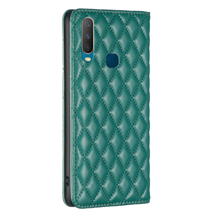 For vivo Y11 / Y15 / Y12 / Y17 Diamond Lattice Magnetic Leather Flip Phone Case