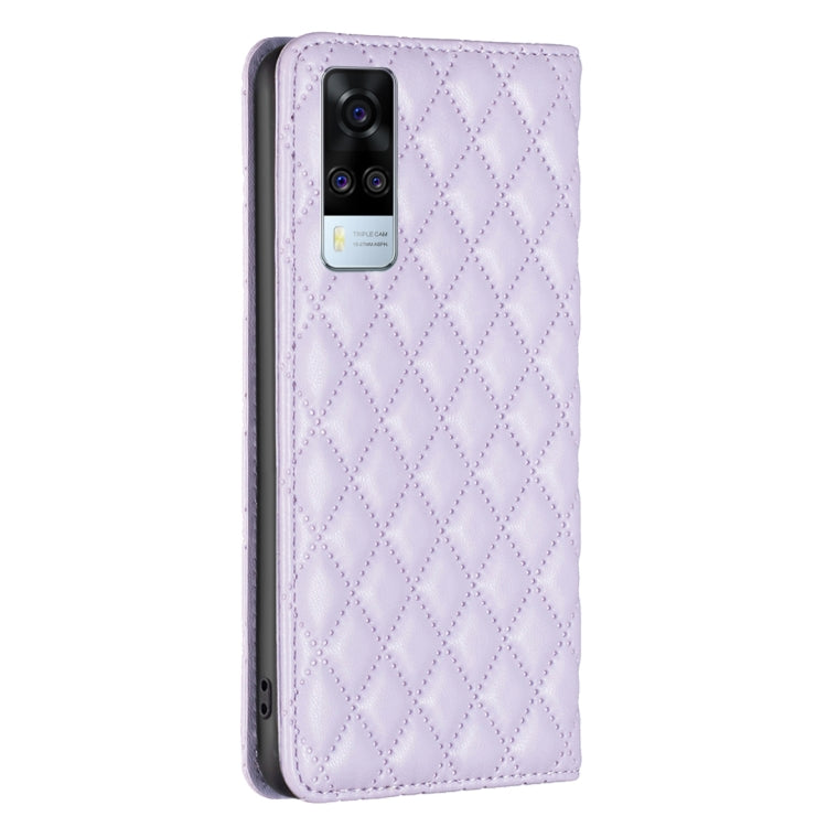 For vivo Y51 2020 / Y51a / Y51s Diamond Lattice Magnetic Leather Flip Phone Case