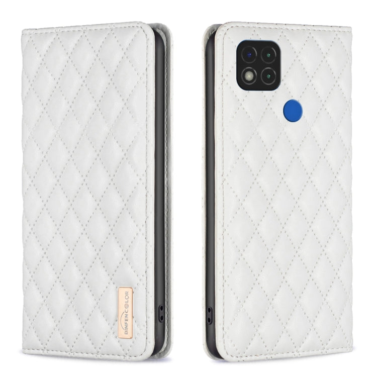 For Xiaomi Redmi 9C / 10A / Poco C31 Diamond Lattice Magnetic Leather Flip Phone Case