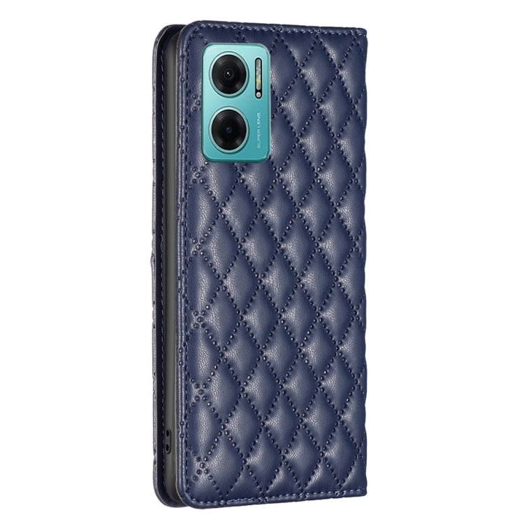 For Xiaomi Redmi 10 5G / Note 11E Diamond Lattice Magnetic Leather Flip Phone Case
