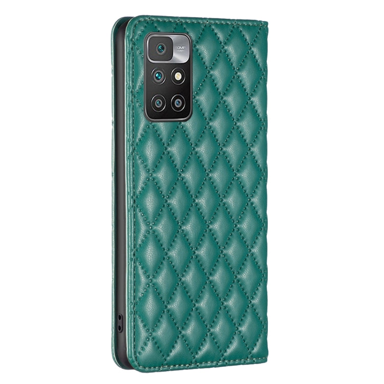 For Xiaomi Redmi 10 2022 / Note 11 4G Diamond Lattice Magnetic Leather Flip Phone Case
