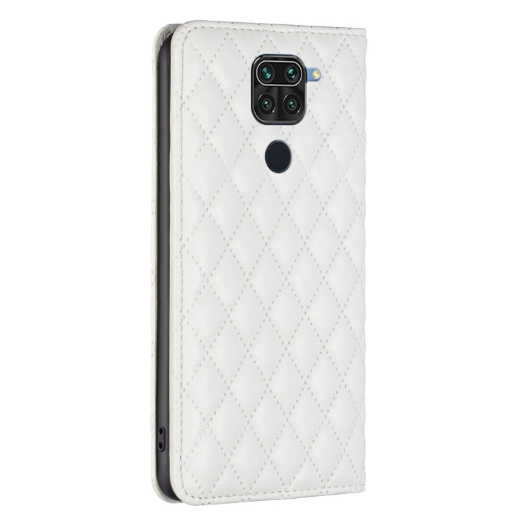 For Xiaomi Redmi Note 9 / 10X 4G Diamond Lattice Magnetic Leather Flip Phone Case