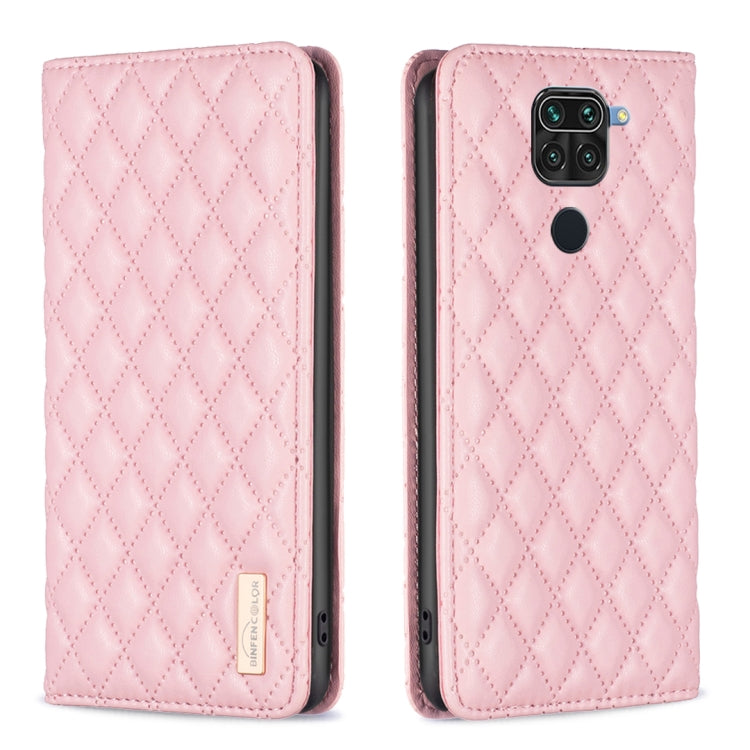 For Xiaomi Redmi Note 9 / 10X 4G Diamond Lattice Magnetic Leather Flip Phone Case