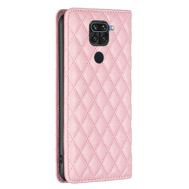 For Xiaomi Redmi Note 9 / 10X 4G Diamond Lattice Magnetic Leather Flip Phone Case