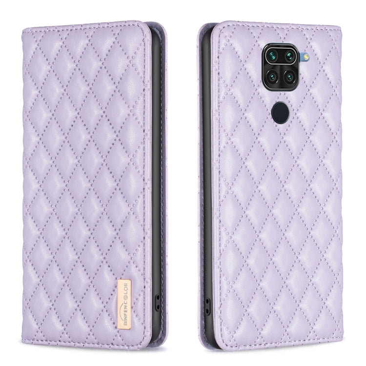 For Xiaomi Redmi Note 9 / 10X 4G Diamond Lattice Magnetic Leather Flip Phone Case